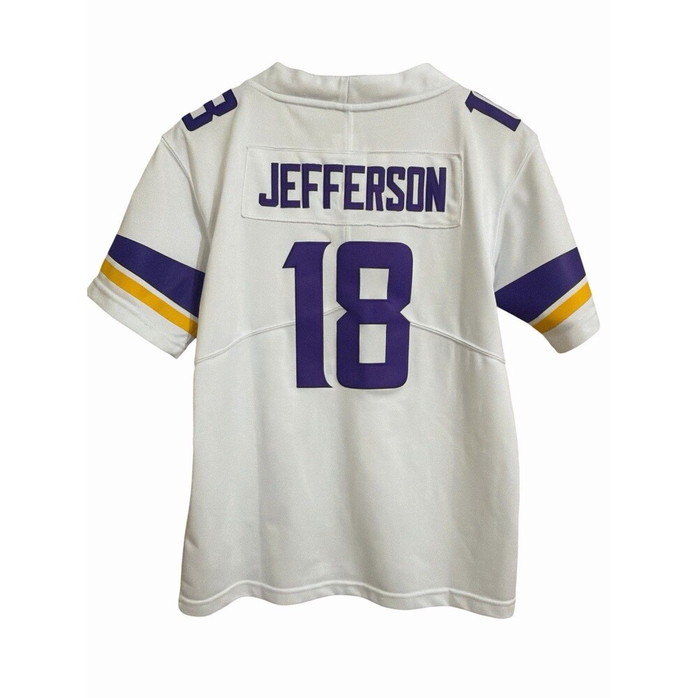 Justin Jefferson Minnesota Vikings Nike Football Game Jersey White Youth Size L - Picture 4 of 6